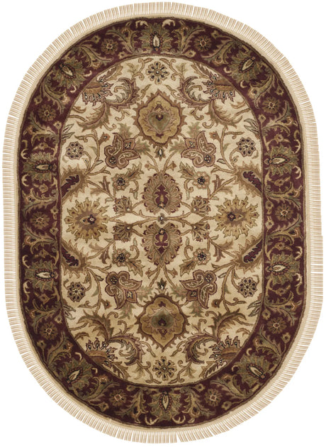 Safavieh Classic 4'-6" x 6'-6" Rug in Ivory / Red