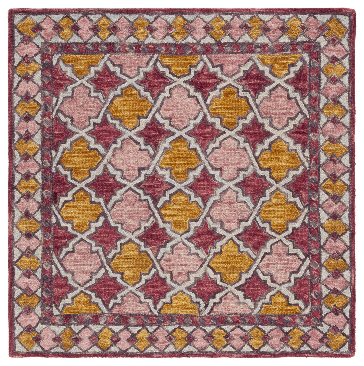 Safavieh Aspen 5'-0" x 5'-0" Rug in Pink / Yellow