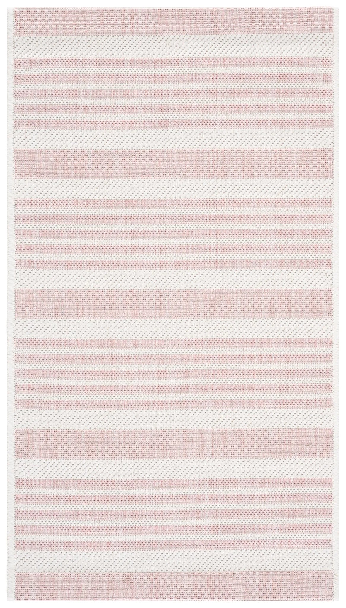 Safavieh Courtyard 2'-0" x 3'-7" Rug in Ivory / Soft Pink