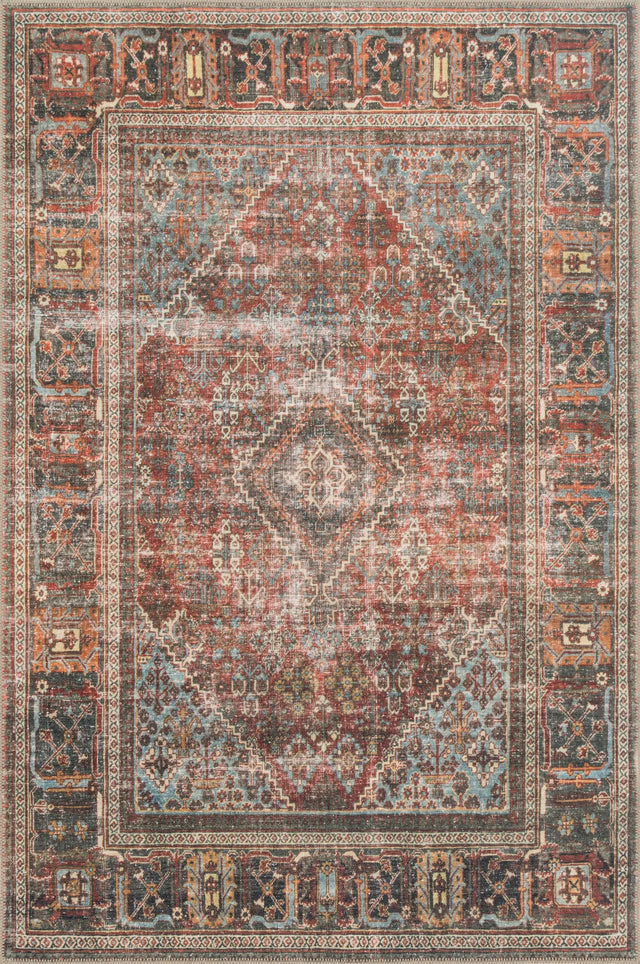 Loloi Loren Lq-13 Brick / Midnight Rugs - main flat