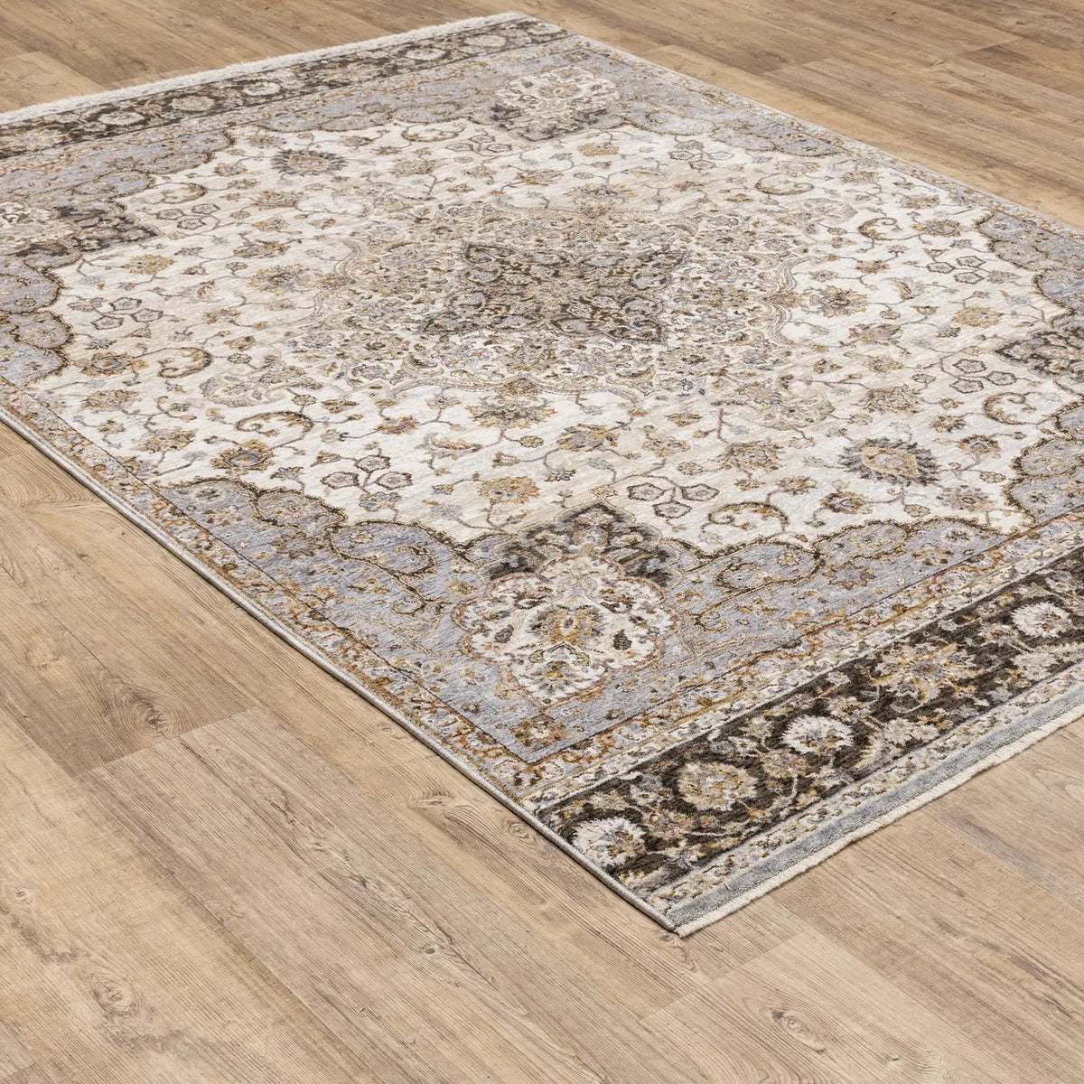 Oriental Weavers Sphinx Maharaja 660J1 Ivory/Blue Rugs - angle detail