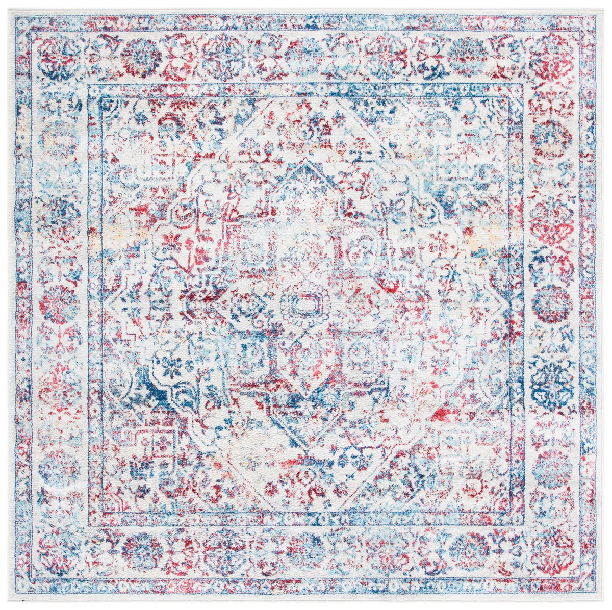 Safavieh Brentwood 6'-7" x 6'-7" Rug in Ivory / Blue