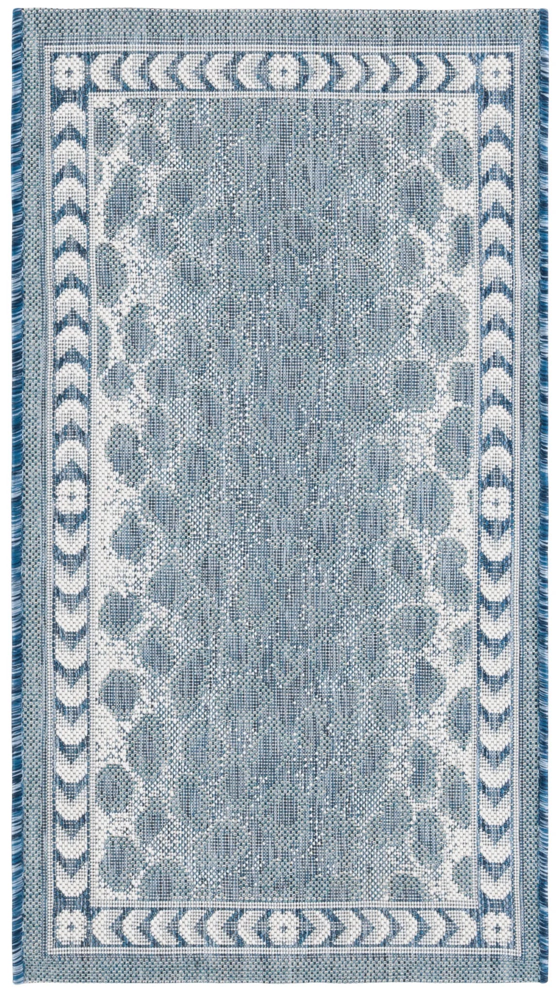 Safavieh Courtyard 2'-0" x 3'-7" Rug in Blue / Ivory
