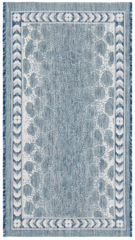 Safavieh Courtyard 2'-0" x 3'-7" Rug in Blue / Ivory
