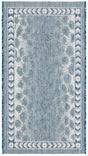 Safavieh Courtyard 2'-0" x 3'-7" Rug in Blue / Ivory