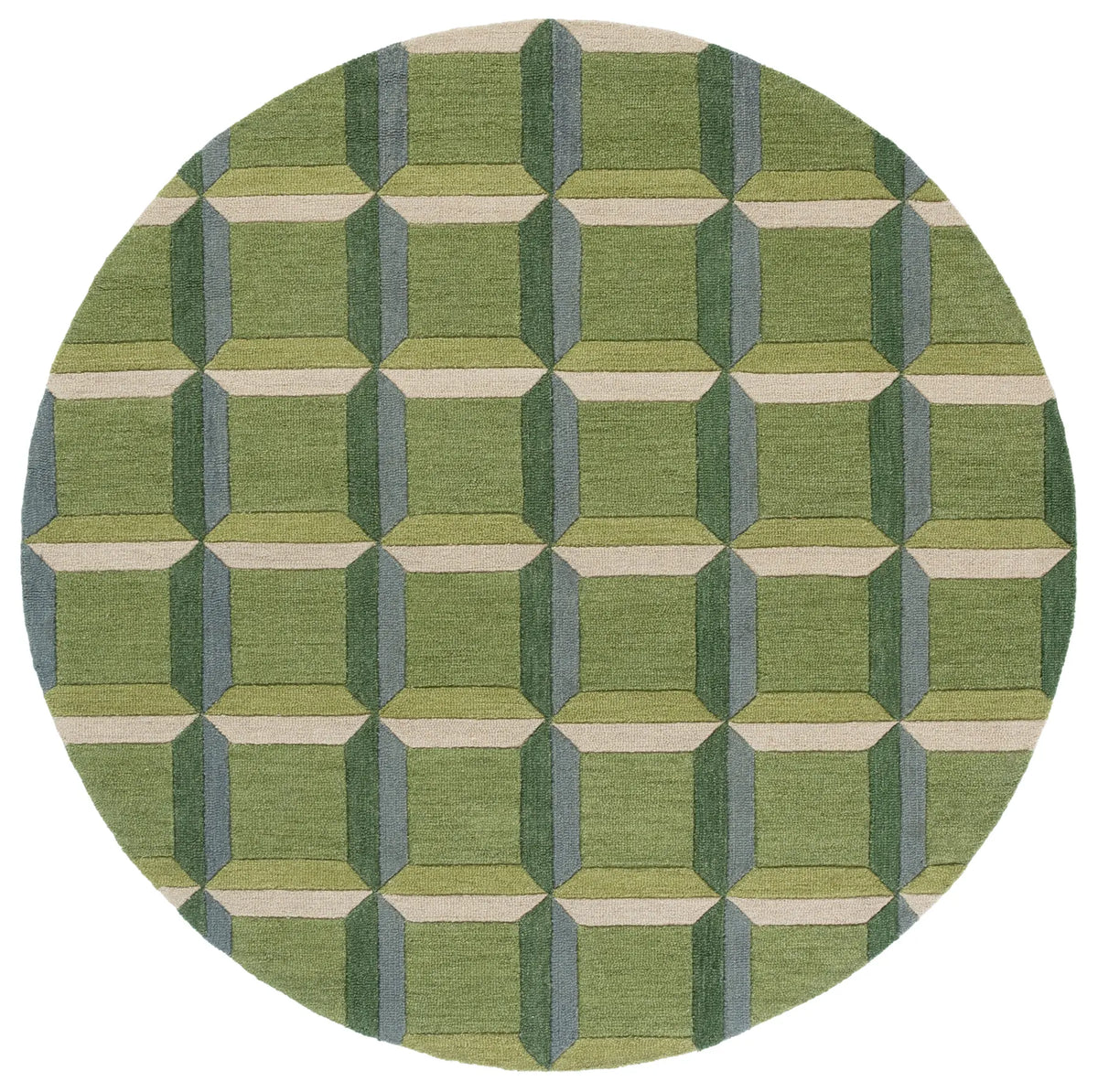 Safavieh Genre 6'-0" x 6'-0" Rug in Green / Beige