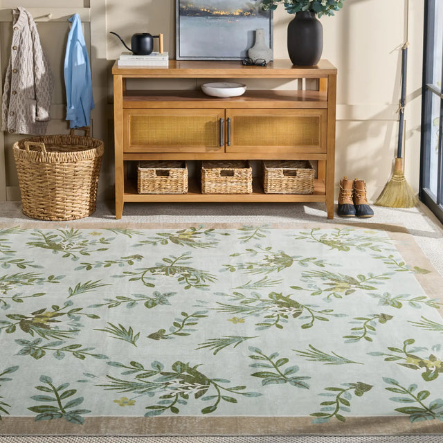 Safavieh Martha Stewart Washable 8'-0" x 10'-0" Rug in Taupe / Green