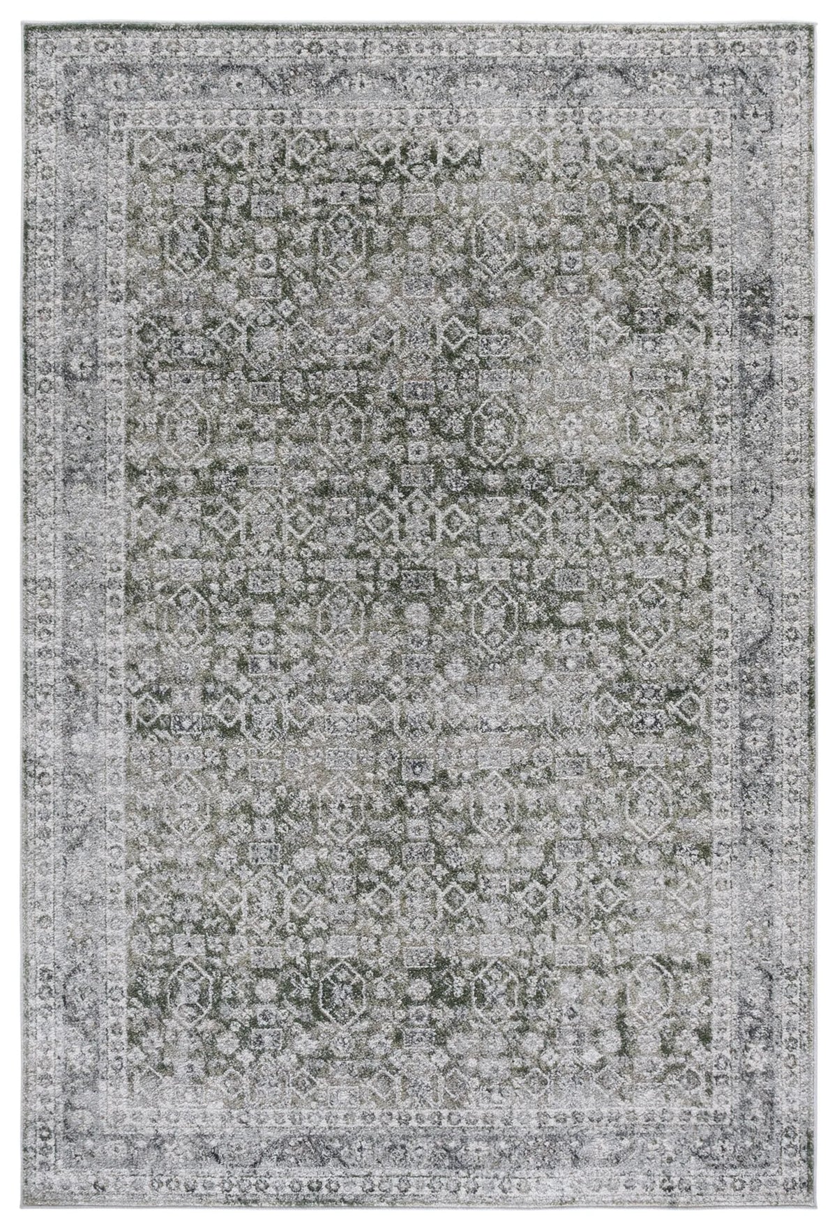 Safavieh Vintage Tabriz 4'-0" x 6'-0" Rug in Green / Grey