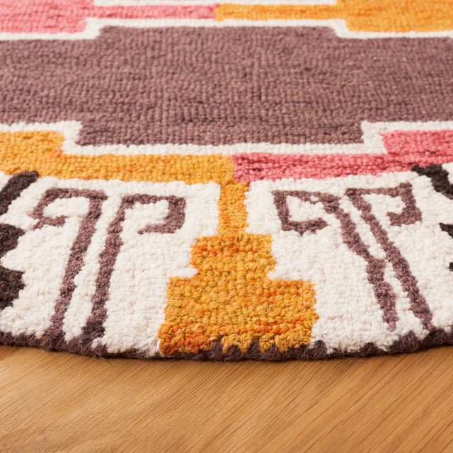 Safavieh Rodeo Drive 6'-0" x 6'-0" Rug in Black / Rust