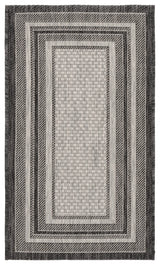 Safavieh Courtyard 2'-0" x 3'-7" Rug in Light Grey / Black