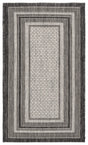 Safavieh Courtyard 2'-0" x 3'-7" Rug in Light Grey / Black