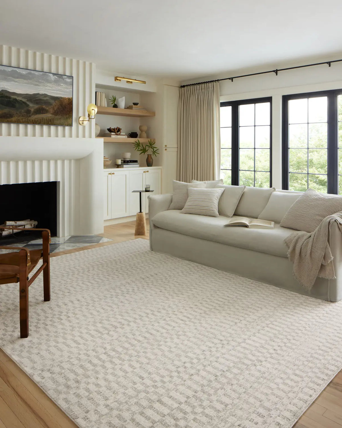 Loloi Kamala Kam-05 Ivory/Grey Rug - room scene 1