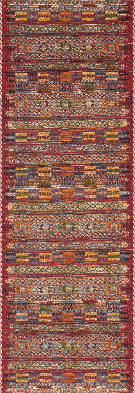 Loloi Mika Mik-09 Red / Multi Rugs - runner flat