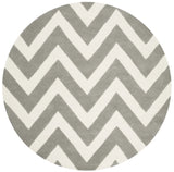 Safavieh Safavieh Kids 5'-0" x 5'-0" Rug in Grey / Ivory