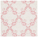 Safavieh Micro-Loop 5'-0" x 5'-0" Rug in Pink / Beige