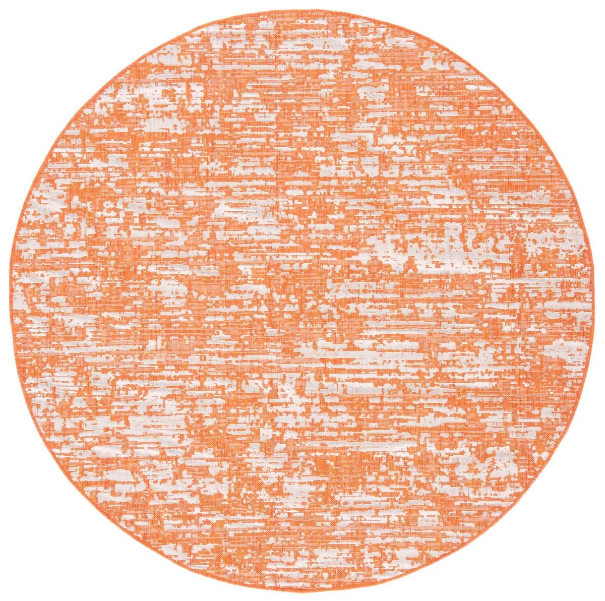 Safavieh Courtyard 6'-7" x 6'-7" Rug in Orange / Ivory