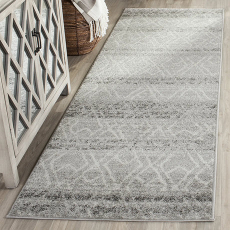 Safavieh Adirondack 2'-6" x 12'-0" Rug in Silver / Ivory