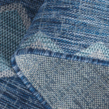 Safavieh Courtyard 4'-0" x 5'-7" Rug in Navy / Aqua