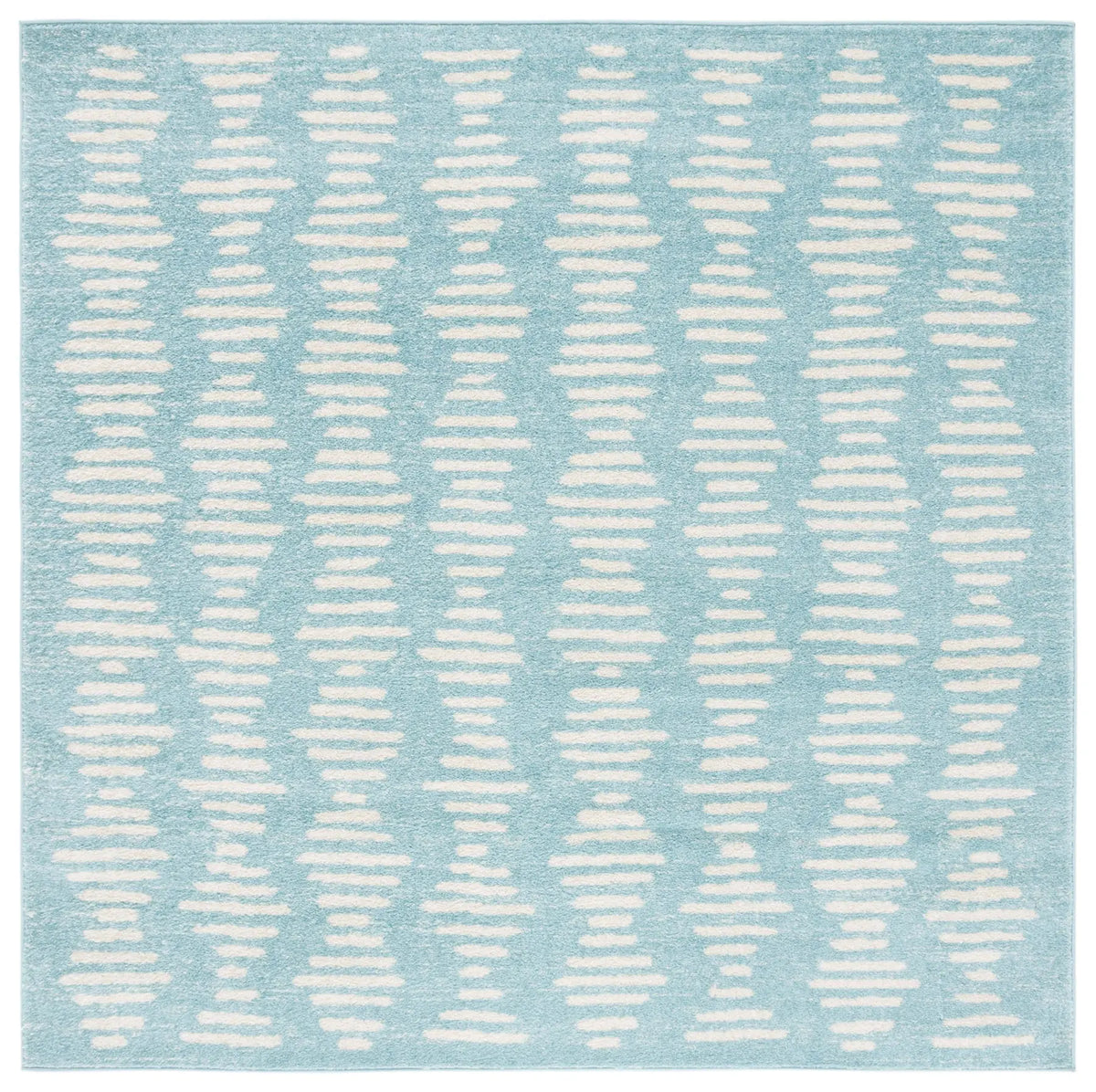 Safavieh Tulum 6'-7" x 6'-7" Rug in Turquoise / Ivory