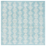 Safavieh Tulum 6'-7" x 6'-7" Rug in Turquoise / Ivory