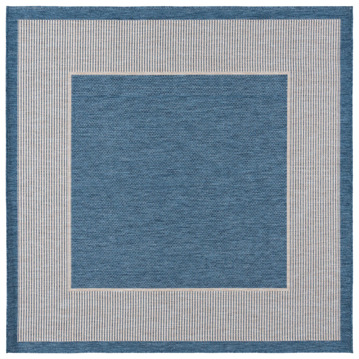 Safavieh Beach House 6'-7" x 6'-7" Rug in Blue / Ivory