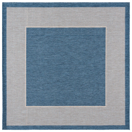 Safavieh Beach House 6'-7" x 6'-7" Rug in Blue / Ivory