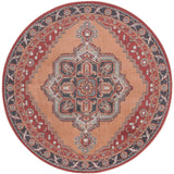 Safavieh Pyramid 6'-7" x 6'-7" Rug in Rust / Ivory Grey