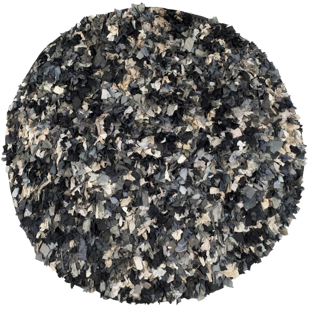 Safavieh Rio Shag 6'-0" x 6'-0" Rug in Dark Grey / Multi