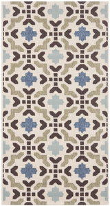 Safavieh Veranda 2'-7" x 5'-0" Rug in Cream / Aqua