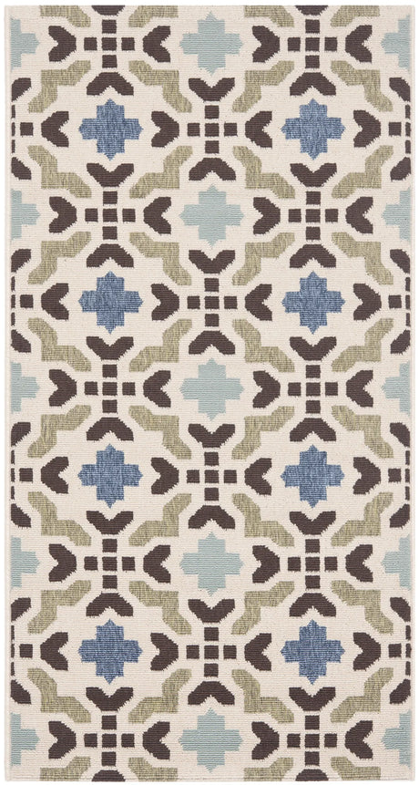 Safavieh Veranda 2'-7" x 5'-0" Rug in Cream / Aqua