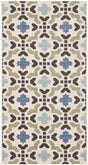Safavieh Veranda 2'-7" x 5'-0" Rug in Cream / Aqua