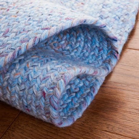 Safavieh Braided 5'-0" x 5'-0" Rug in Light Blue / Red