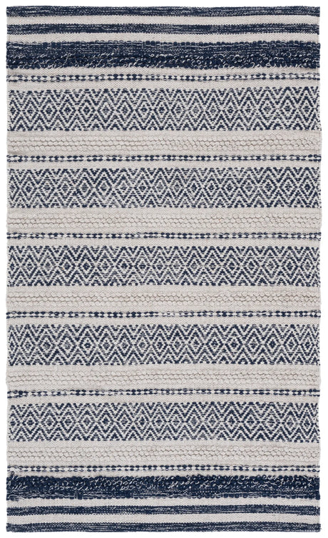 Safavieh Striped Kilim 3'-0" x 5'-0" Rug in Ivory / Navy