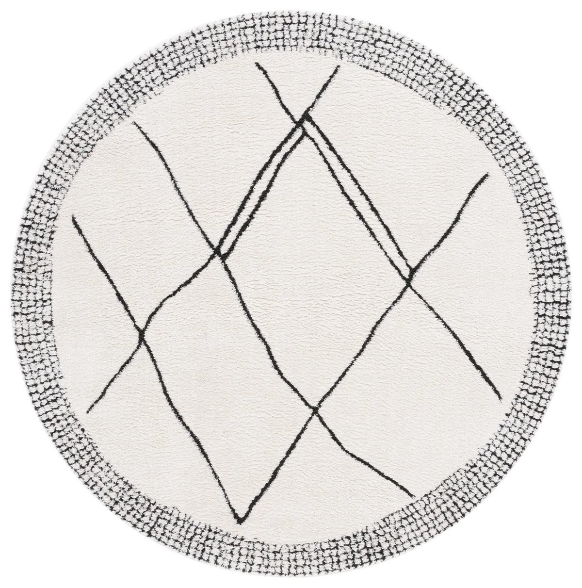 Safavieh Melody 6'-7" x 6'-7" Rug in Ivory / Black