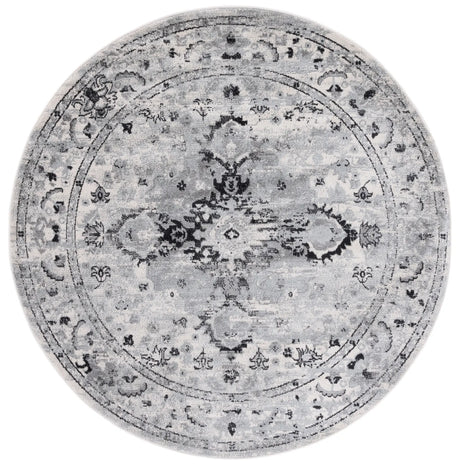 Safavieh Madison 6'-7" x 6'-7" Rug in Grey / Black