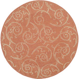 Safavieh Courtyard 6'-7" x 6'-7" Rug in Terracotta / Natural