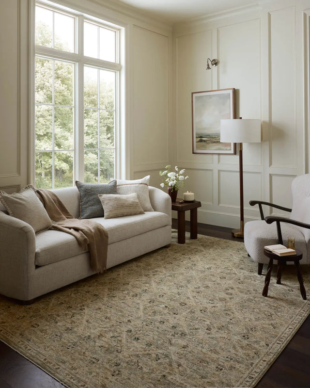 Loloi Briar BRR-03 Silver / Moss Rug - room scene 3