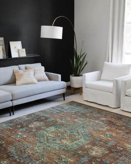 Loloi Skye Sky-07 Terracotta/Sky Rugs - room scene 1