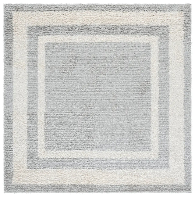 Safavieh Gemma Shag 6'-7" x 6'-7" Rug in Grey / Ivory
