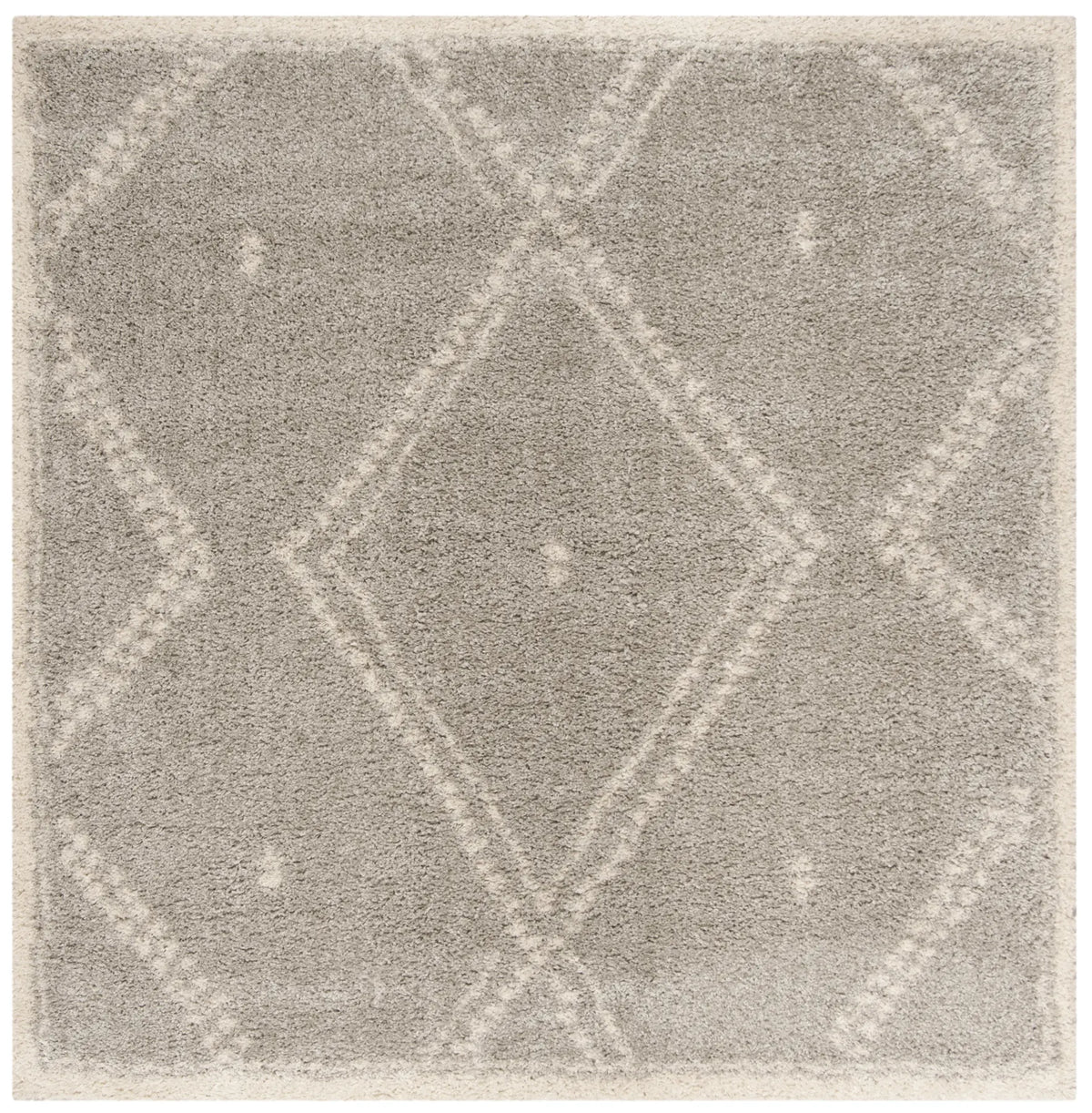 Safavieh Arizona Shag 6'-7" x 6'-7" Rug in Grey / Ivory