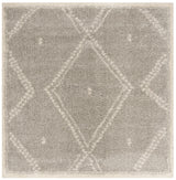 Safavieh Arizona Shag 6'-7" x 6'-7" Rug in Grey / Ivory