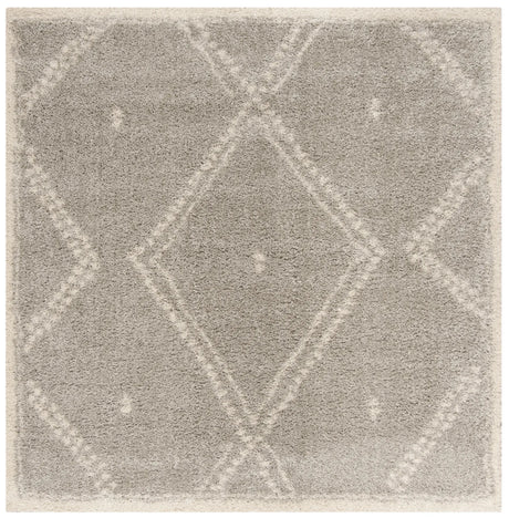 Safavieh Arizona Shag 6'-7" x 6'-7" Rug in Grey / Ivory