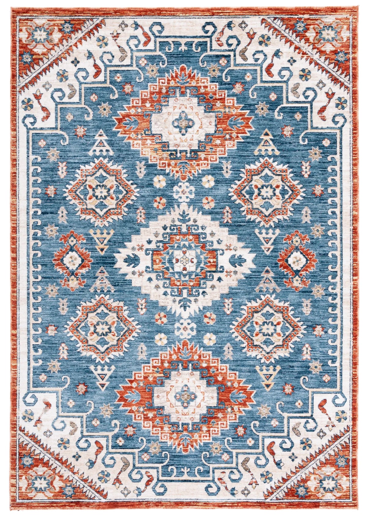 Safavieh Olympia 4'-0" x 6'-0" Rug in Blue / Ivory