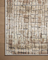 Loloi Wyatt Wya-07 Clay/Smoke Rug - corner on wood