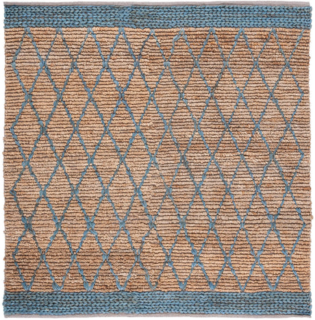 Safavieh Natural Fiber 6'-0" x 6'-0" Rug in Natural / Navy