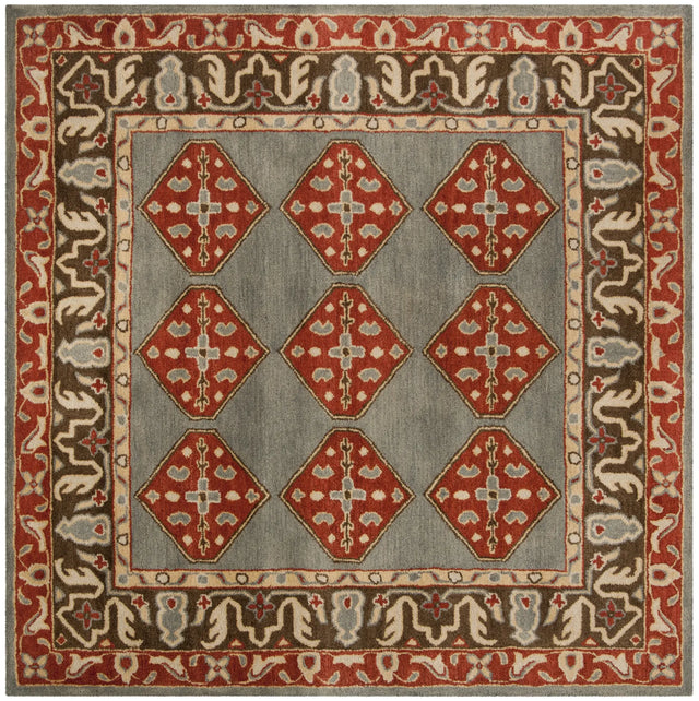 Safavieh Heritage 6'-0" x 6'-0" Rug in Blue / Charcoal