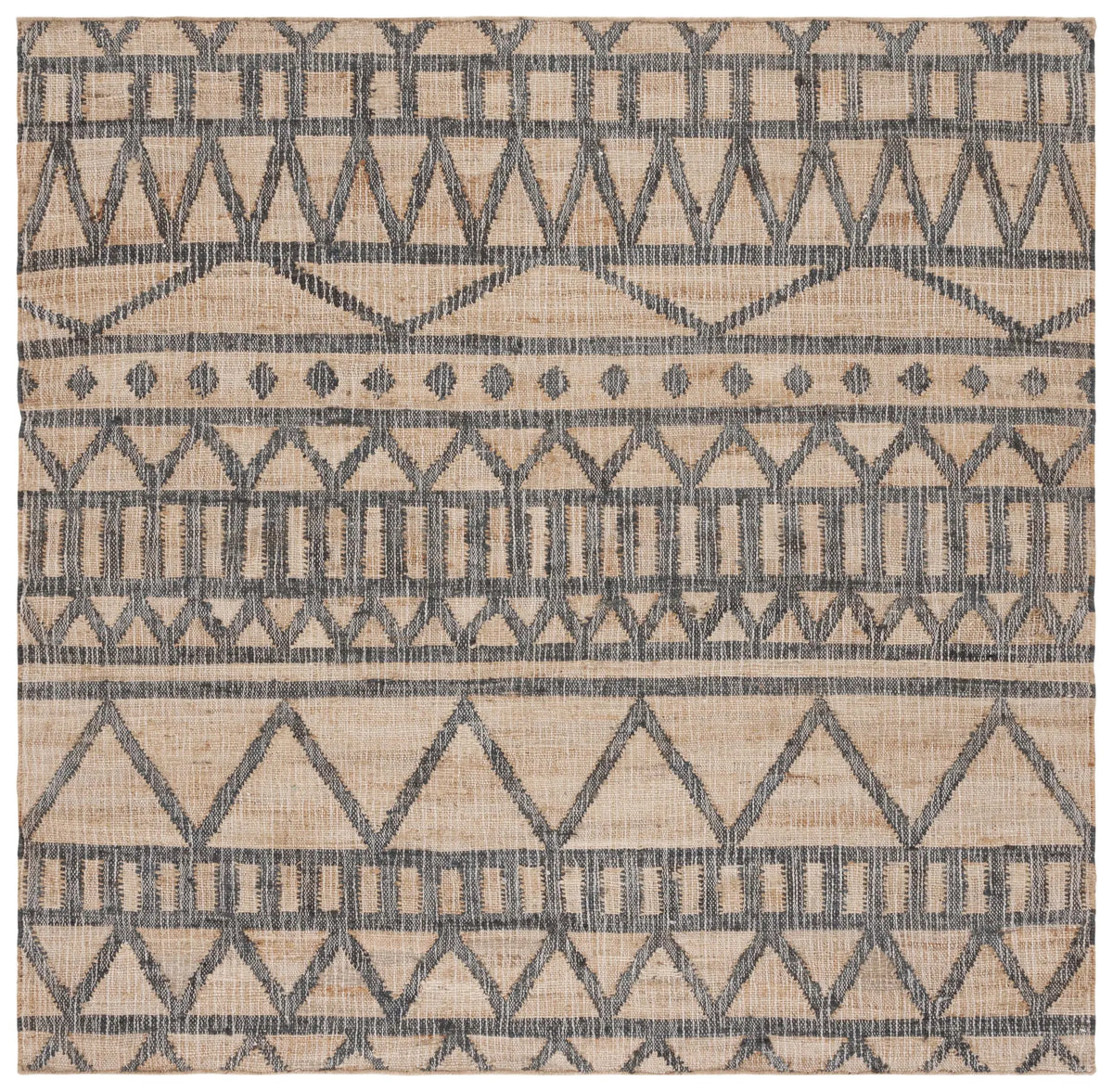 Safavieh Kilim 7'-0" x 7'-0" Rug in Natural / Charcoal