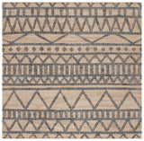Safavieh Kilim 7'-0" x 7'-0" Rug in Natural / Charcoal