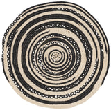 Safavieh Cape Cod 3'-0" x 3'-0" Rug in Black / Ivory