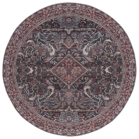 Safavieh Tucson 6'-0" x 6'-0" Rug in Dark Green / Rust